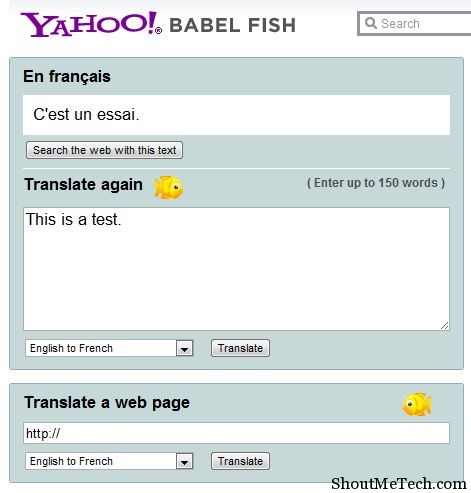 yahoo translate