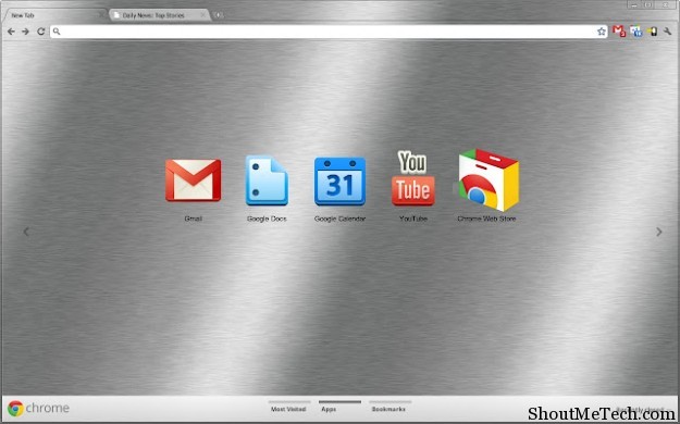 Brushed theme for Chrome