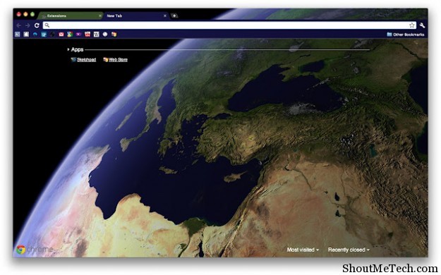 Earth theme for Chrome