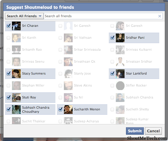 Facebook Select all Friends