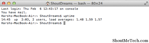 How To Monitor and Check Mac System Uptime : Terminal and App