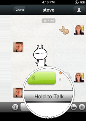 Wechat hold to talk