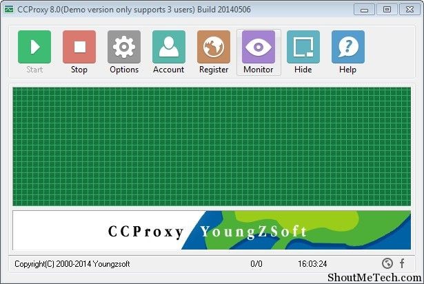 CCproxy Main screen