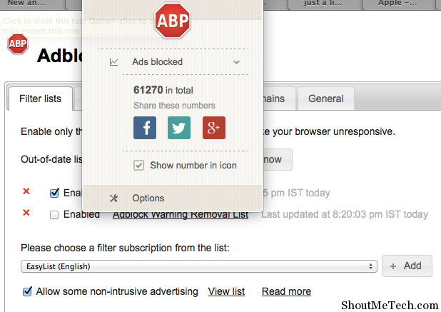 Adblock Safari Addon