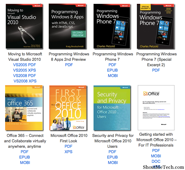 free Microsoft eBooks