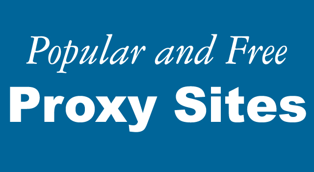 Free Proxy Websites