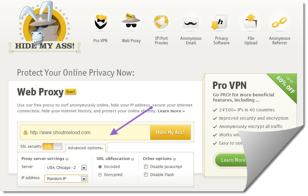 hidemyass online proxy