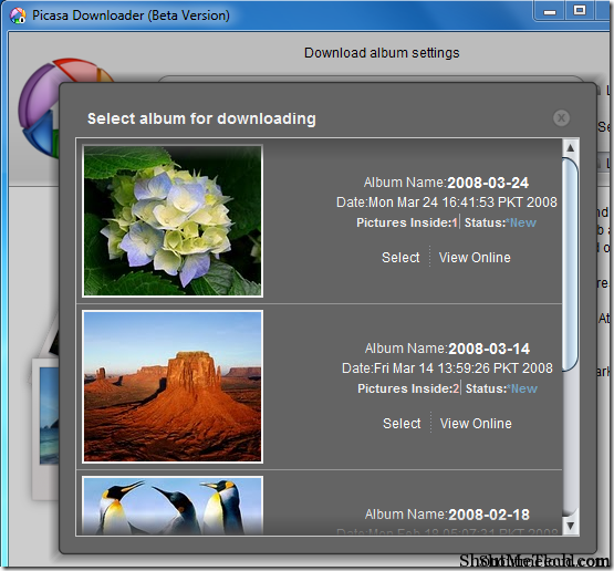 download picasa album