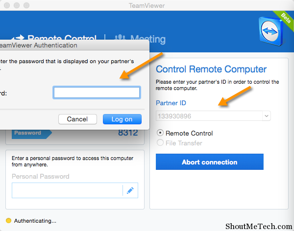 teamviewer password