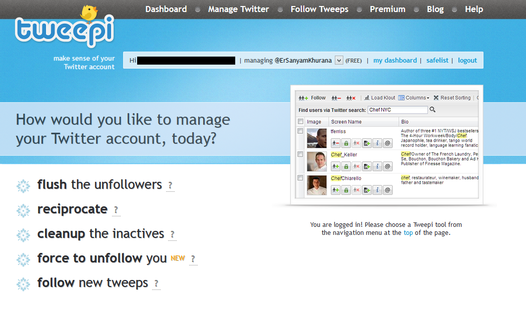 Tweepi Twitter Tool to Unfollow Non-Followers