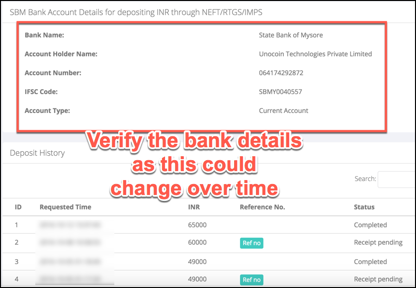 How to find bitcoin address in unocoin