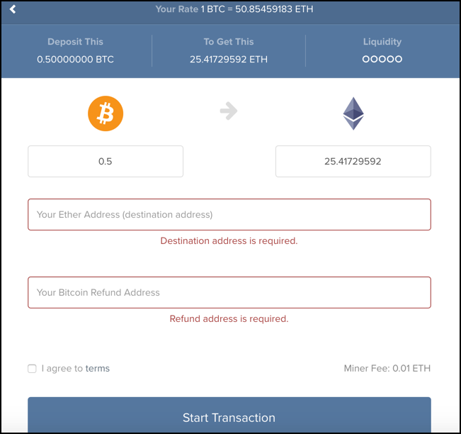 exchange rate bitcoin to ethereum