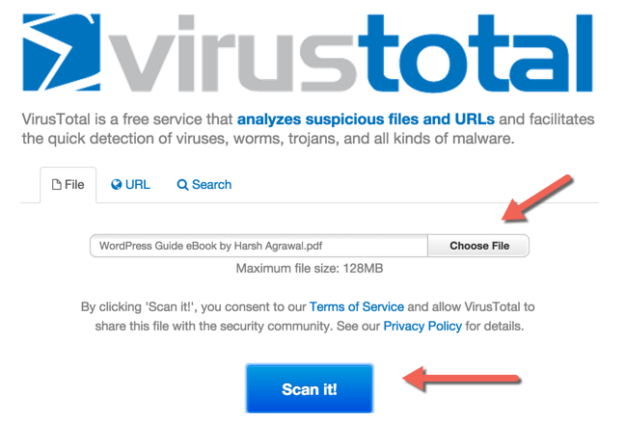 online file checker virus