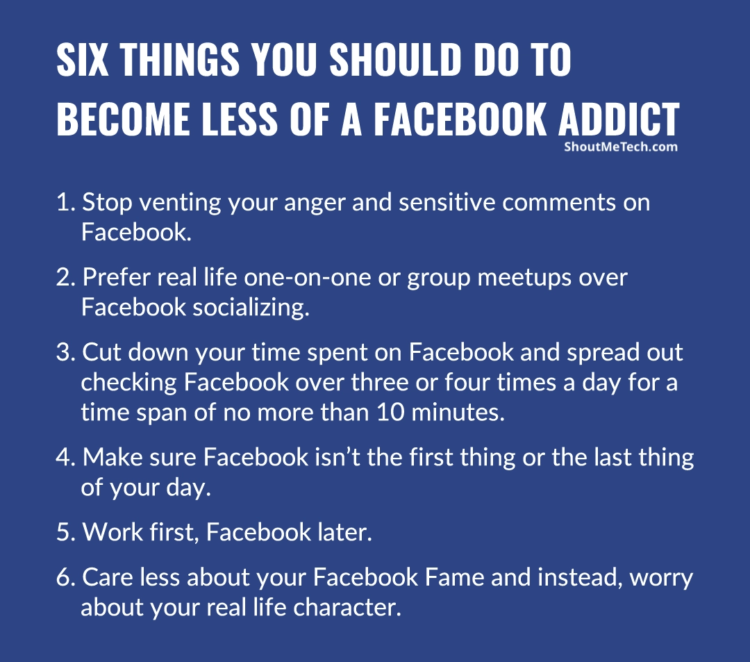 you are a facebook addict